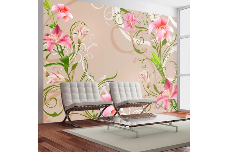 FOTOTAPET Subtle Beauty Of The Lilies 200x140 - Artgeist sp. z o. o. - Inredning & dekor - Väggdekor - Tapeter & tapettillbehör - Fototapeter