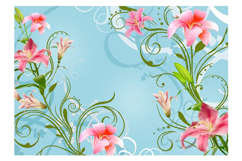 Fototapet Subtle Beauty Of The Lilies II 100x70 - Artgeist sp. z o. o. - Inredning & dekor - Väggdekor - Tapeter & tapettillbehör - Fototapeter