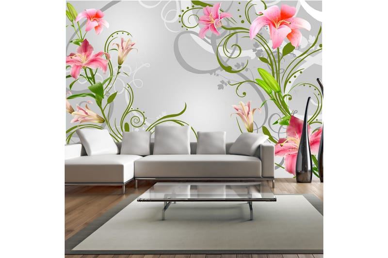 FOTOTAPET Subtle Beauty Of The Lilies III 200x140 - Artgeist sp. z o. o. - Inredning & dekor - Väggdekor - Tapeter & tapettillbehör - Fototapeter