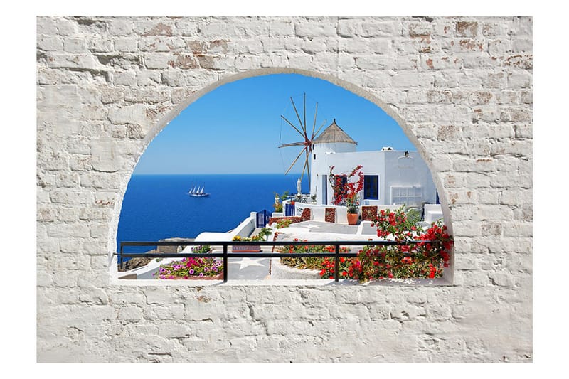 Fototapet Summer In Santorini 150x105 - Artgeist sp. z o. o. - Inredning & dekor - Väggdekor - Tapeter & tapettillbehör - Fototapeter