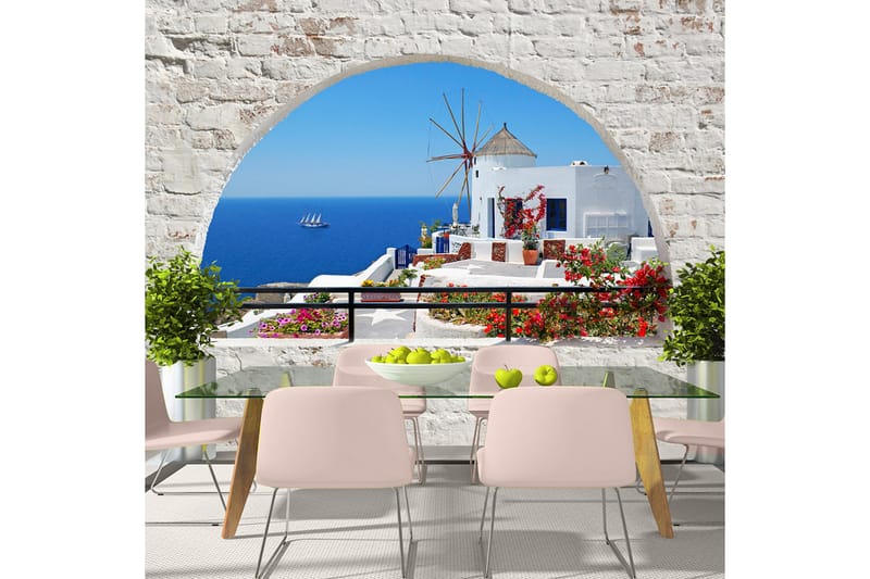 FOTOTAPET Summer In Santorini 200x140 - Artgeist sp. z o. o. - Inredning & dekor - Väggdekor - Tapeter & tapettillbehör - Fototapeter