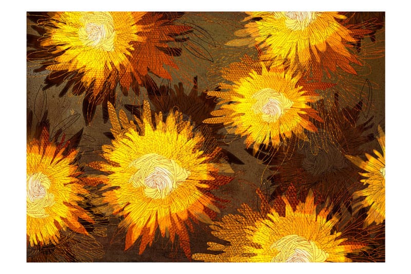 FOTOTAPET Sunflower Dance 200x140 - Artgeist sp. z o. o. - Inredning & dekor - Väggdekor - Tapeter & tapettillbehör - Fototapeter