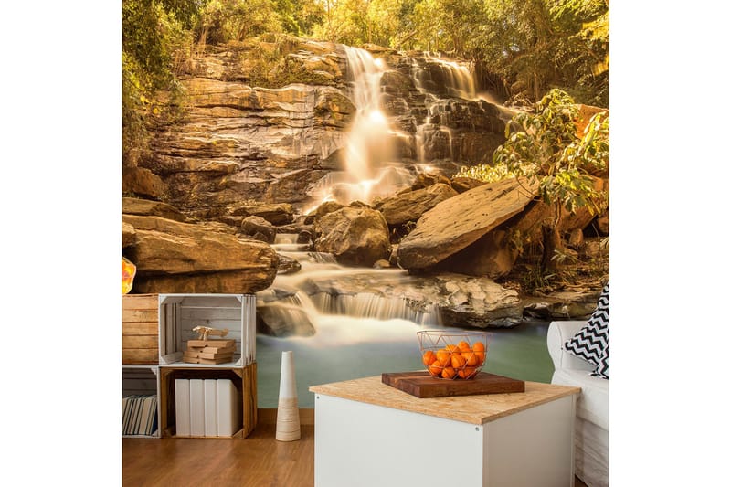 Fototapet Sunny Waterfall 150x105, Artgeist sp. z o. o.