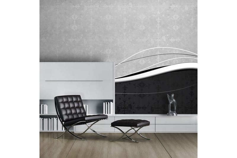 Fototapet Svart-Vita Vågor Vintage 450x270, Artgeist sp. z o. o.