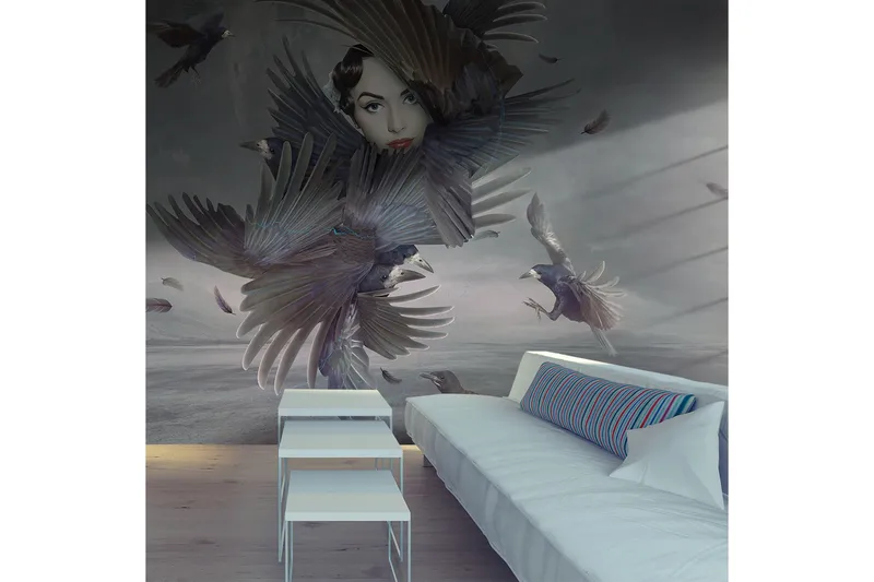 Fototapet Täckt Fjädrar 250x193 - Artgeist sp. z o. o. - Inredning & dekor - Väggdekor - Tapeter & tapettillbehör - Fototapeter