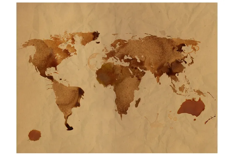 Fototapet Te Karta Över Världen 200x154, Artgeist sp. z o. o.