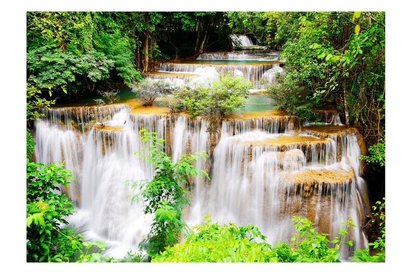 FOTOTAPET Thai Waterfall 300x210 - Artgeist sp. z o. o. - Inredning & dekor - Väggdekor - Tapeter & tapettillbehör - Fototapeter