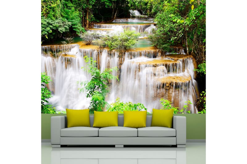 FOTOTAPET Thai Waterfall 300x210 - Artgeist sp. z o. o. - Inredning & dekor - Väggdekor - Tapeter & tapettillbehör - Fototapeter