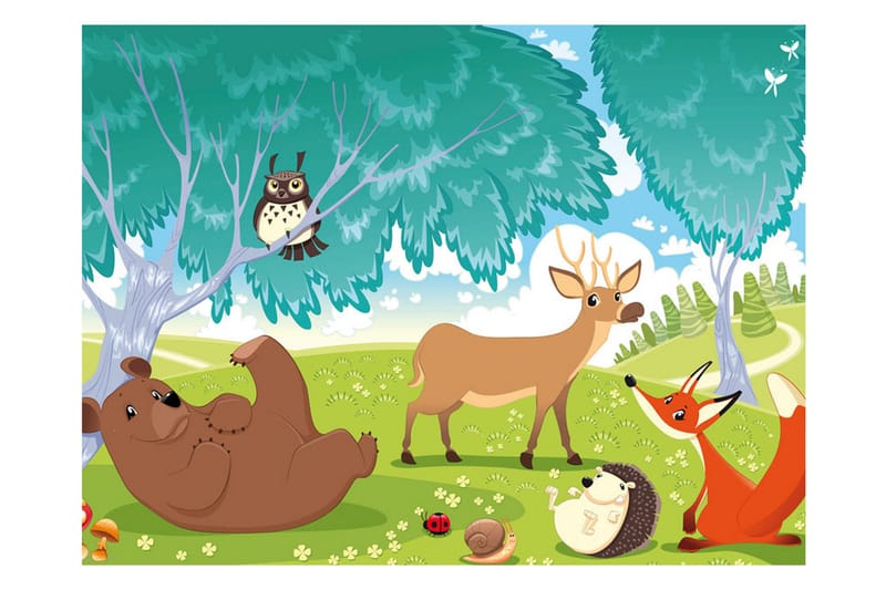 Fototapet The Animals Of Farthing Wood 250x193 - Artgeist sp. z o. o. - Inredning & dekor - Väggdekor - Tapeter & tapettillbehör - Fototapeter