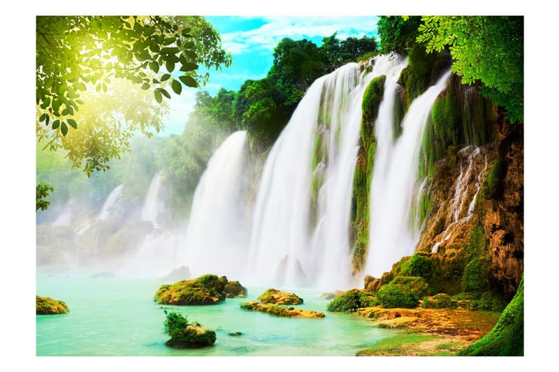 Fototapet The Beauty Of Nature Waterfall 250x175 - Artgeist sp. z o. o. - Inredning & dekor - Väggdekor - Tapeter & tapettillbehör - Fototapeter