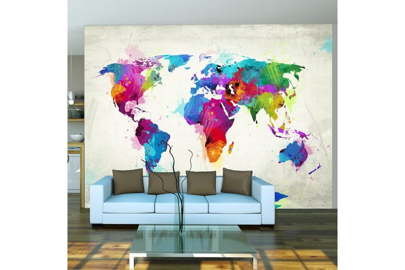 FOTOTAPET The Map Of Happiness 200x154 - Artgeist sp. z o. o. - Inredning & dekor - Väggdekor - Tapeter & tapettillbehör - Fototapeter