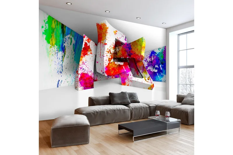 Fototapet Three-Dimensional Shapes 400x280 - Artgeist sp. z o. o. - Inredning & dekor - Väggdekor - Tapeter & tapettillbehör - Fototapeter