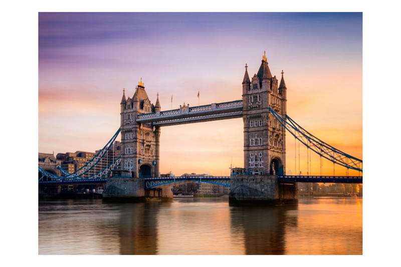Fototapet Tower Bridge Gryningen 200x154 - Artgeist sp. z o. o. - Inredning & dekor - Väggdekor - Tapeter & tapettillbehör - Fototapeter