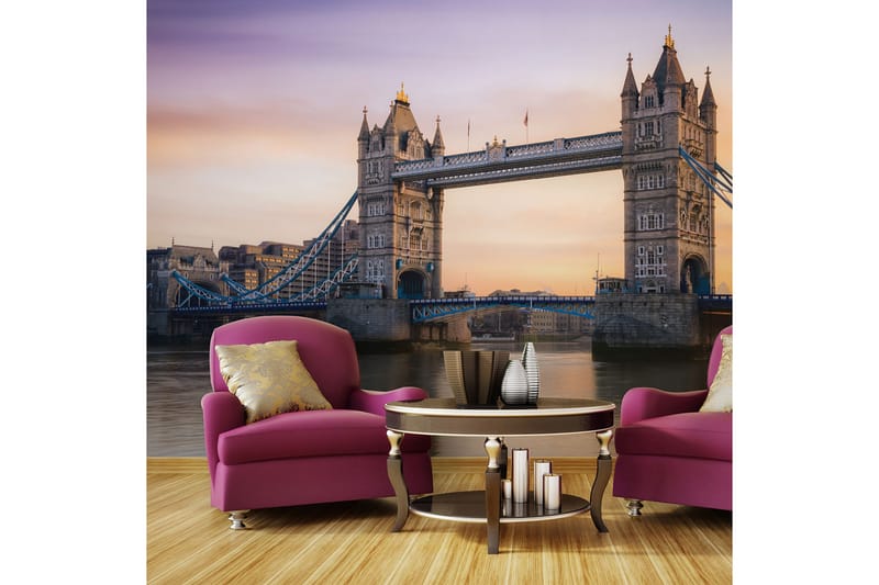 FOTOTAPET Tower Bridge Gryningen 250x193 - Artgeist sp. z o. o. - Inredning & dekor - Väggdekor - Tapeter & tapettillbehör - Fototapeter