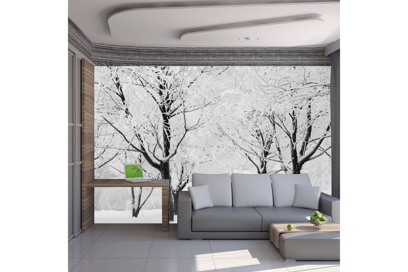 FOTOTAPET Träd Vinter Landskap 350x270 - Artgeist sp. z o. o. - Inredning & dekor - Väggdekor - Tapeter & tapettillbehör - Fototapeter