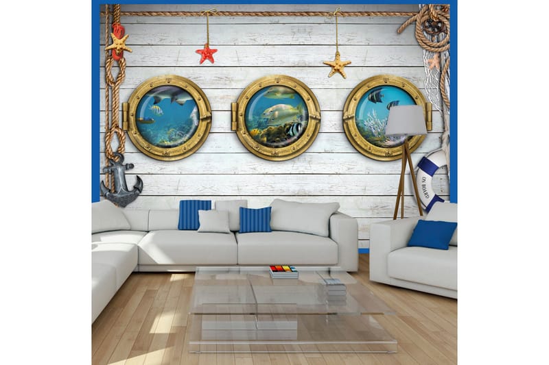 FOTOTAPET Tree Portholes 350x245 - Artgeist sp. z o. o. - Inredning & dekor - Väggdekor - Tapeter & tapettillbehör - Fototapeter