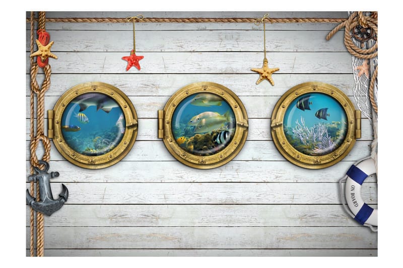 Fototapet Tree Portholes 150x105 - Artgeist sp. z o. o. - Inredning & dekor - Väggdekor - Tapeter & tapettillbehör - Fototapeter