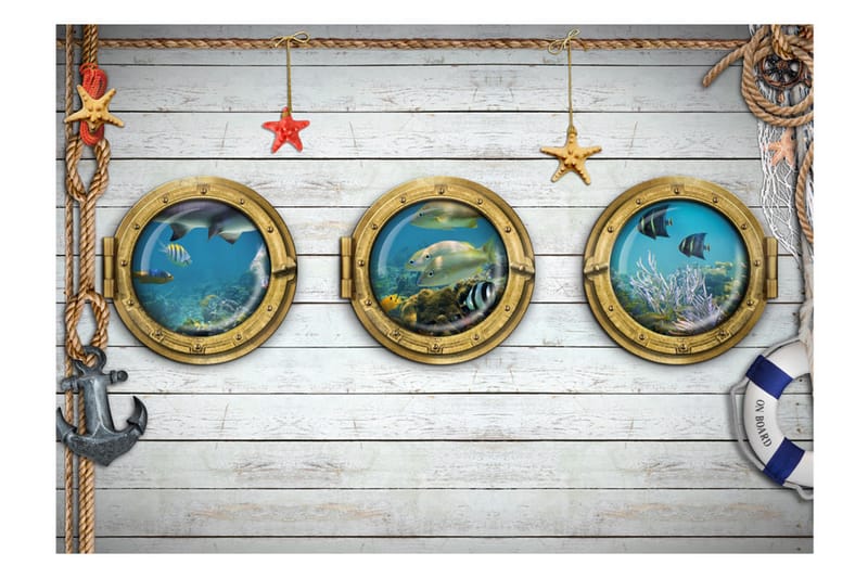 FOTOTAPET Tree Portholes 250x175 - Artgeist sp. z o. o. - Inredning & dekor - Väggdekor - Tapeter & tapettillbehör - Fototapeter