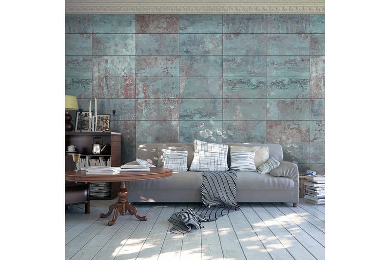 Fototapet Turquoise Concrete 50x1000 - Artgeist sp. z o. o. - Inredning & dekor - Väggdekor - Tapeter & tapettillbehör - Fototapeter