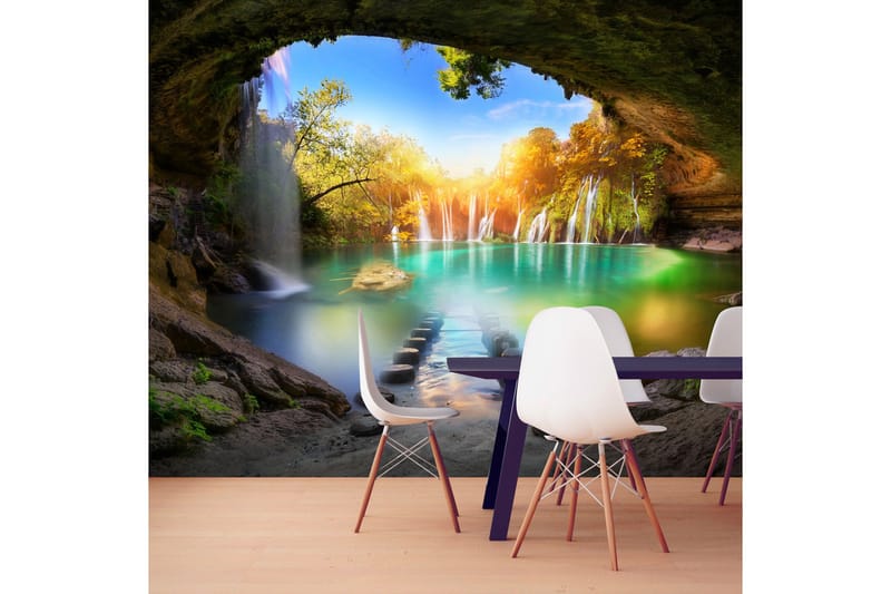 Fototapet Turquoise Lake 100x70 - Artgeist sp. z o. o. - Inredning & dekor - Väggdekor - Tapeter & tapettillbehör - Fototapeter