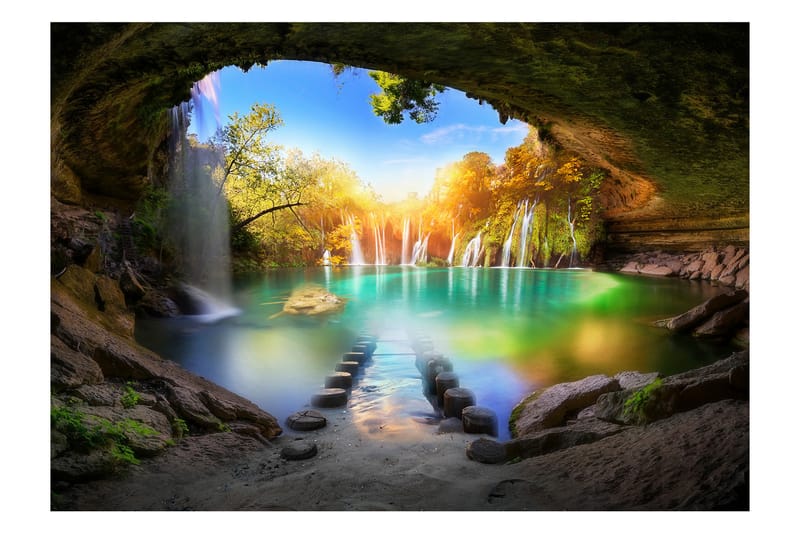 FOTOTAPET Turquoise Lake 350x245, Artgeist sp. z o. o.