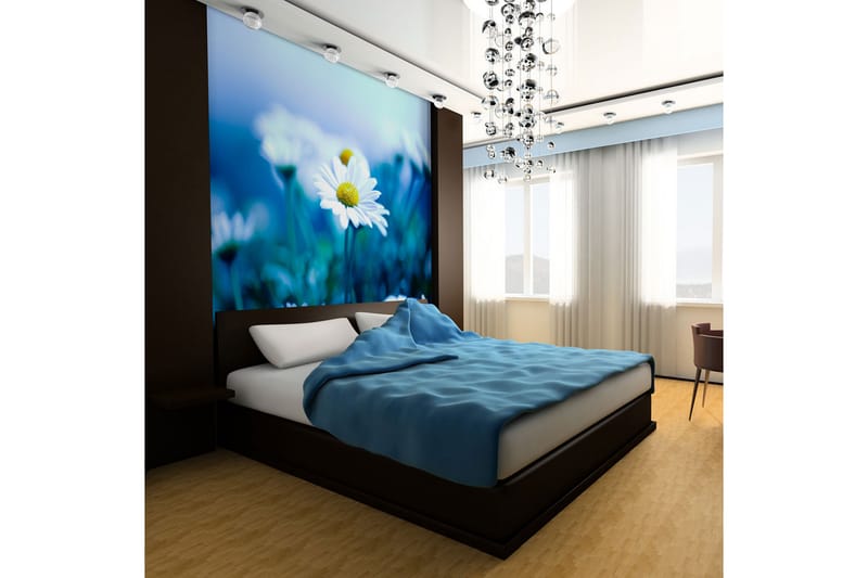 FOTOTAPET Tusensköna På En Blå Äng 350x270 - Artgeist sp. z o. o. - Inredning & dekor - Väggdekor - Tapeter & tapettillbehör - Fototapeter