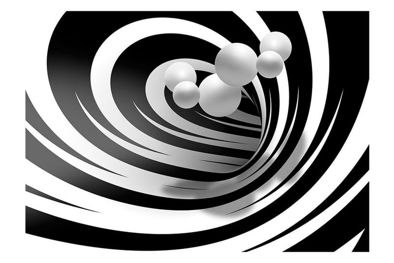FOTOTAPET Twisted In Black & White 250x175 - Artgeist sp. z o. o. - Inredning & dekor - Väggdekor - Tapeter & tapettillbehör - Fototapeter
