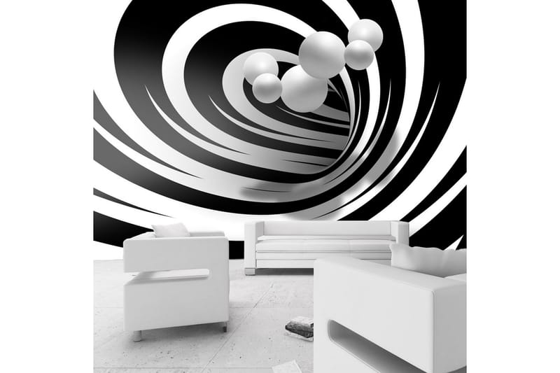 FOTOTAPET Twisted In Black & White 250x175 - Artgeist sp. z o. o. - Inredning & dekor - Väggdekor - Tapeter & tapettillbehör - Fototapeter