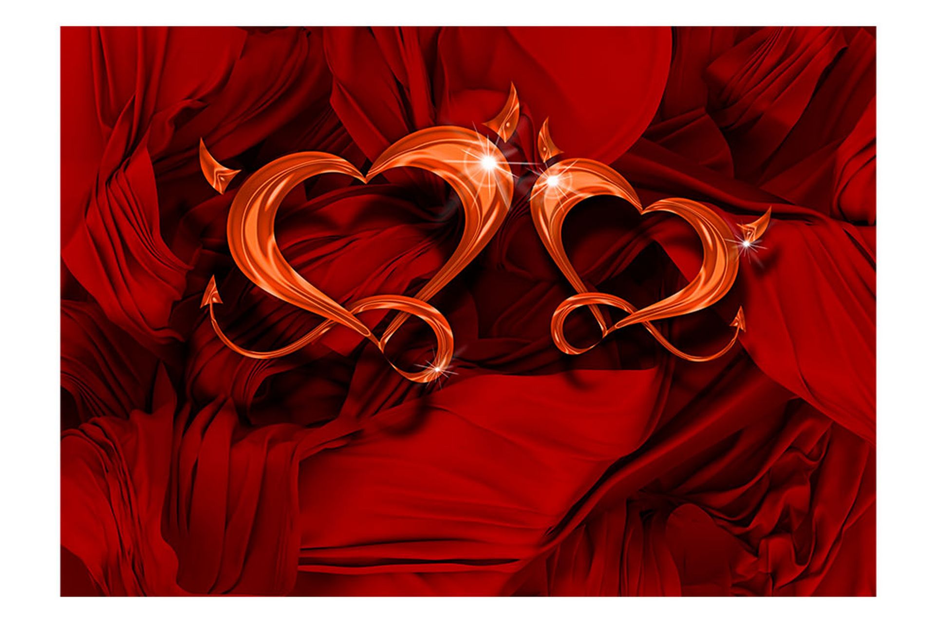 FOTOTAPET Two Hearts 300x210 - Artgeist sp. z o. o. - Inredning & dekor - Väggdekor - Tapeter & tapettillbehör - Fototapeter