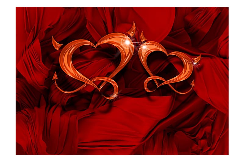 Fototapet Two Hearts 350x245 - Artgeist sp. z o. o. - Inredning & dekor - Väggdekor - Tapeter & tapettillbehör - Fototapeter