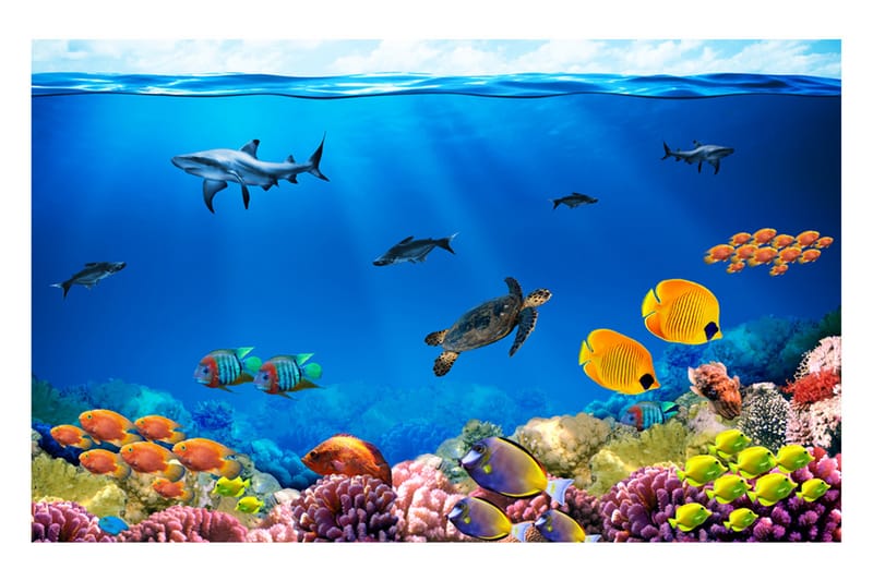 FOTOTAPET Underwater Kingdom 100x70 - Artgeist sp. z o. o. - Inredning & dekor - Väggdekor - Tapeter & tapettillbehör - Fototapeter