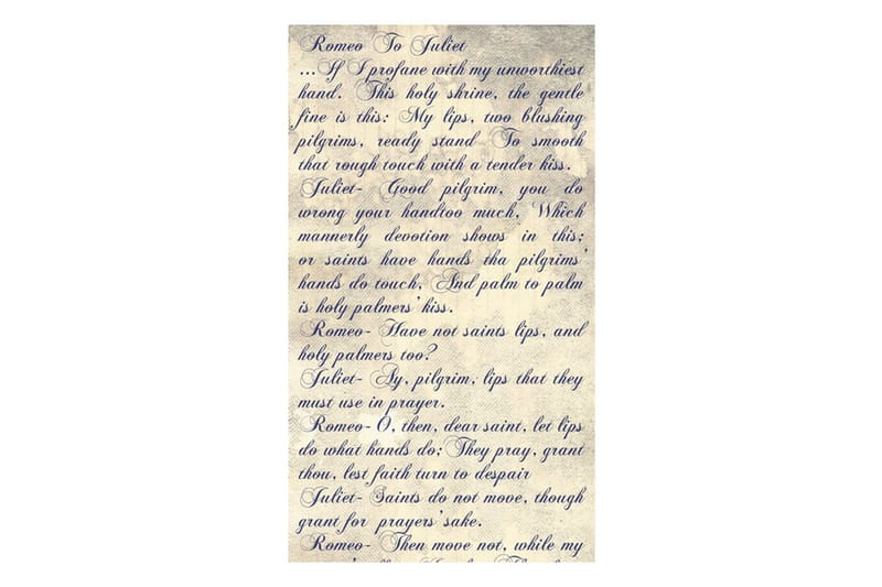 Fototapet Verses Of Love Romeo & Juliet 50x1000 - Artgeist sp. z o. o. - Inredning & dekor - Väggdekor - Tapeter & tapettillbehör - Fototapeter