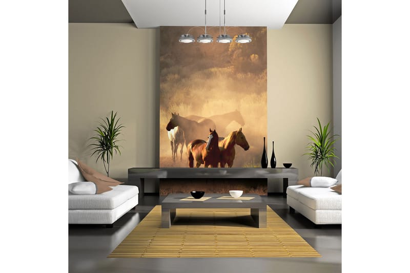 FOTOTAPET Vilda Hästar Stäppen 300x231 - Artgeist sp. z o. o. - Inredning & dekor - Väggdekor - Tapeter & tapettillbehör - Fototapeter