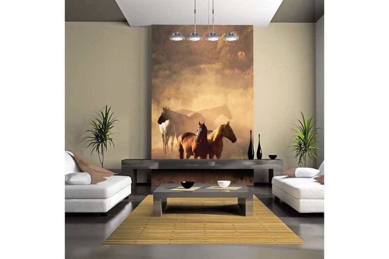 FOTOTAPET Vilda Hästar Stäppen 350x270, Artgeist sp. z o. o.
