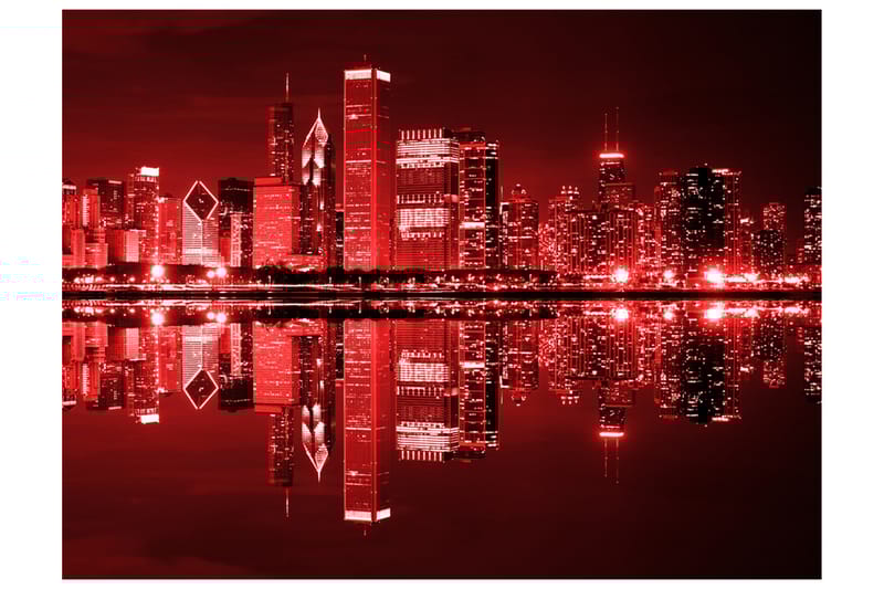 FOTOTAPET Vin-Färgade Chicago 300x231 - Artgeist sp. z o. o. - Inredning & dekor - Väggdekor - Tapeter & tapettillbehör - Fototapeter
