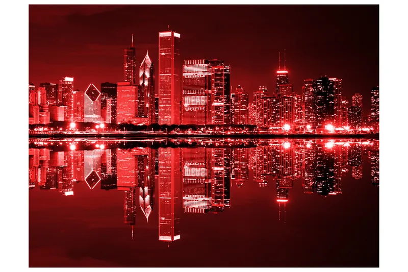 FOTOTAPET Vin-Färgade Chicago 350x270, Artgeist sp. z o. o.