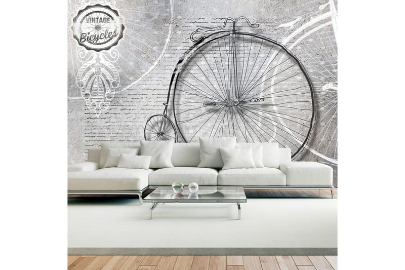 FOTOTAPET Vintage Bicycles Black And White 150x105 - Artgeist sp. z o. o. - Inredning & dekor - Väggdekor - Tapeter & tapettillbehör - Fototapeter