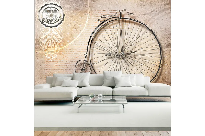 Fototapet Vintage Bicycles Sepia 200x140, Artgeist sp. z o. o.