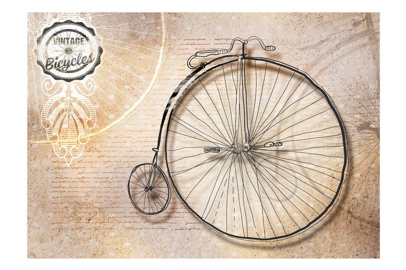 Fototapet Vintage Bicycles Sepia 400x280 - Artgeist sp. z o. o. - Inredning & dekor - Väggdekor - Tapeter & tapettillbehör - Fototapeter