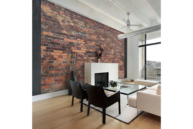 FOTOTAPET Vintage Wall Red Brick 250x175 - Artgeist sp. z o. o. - Inredning & dekor - Väggdekor - Tapeter & tapettillbehör - Fototapeter