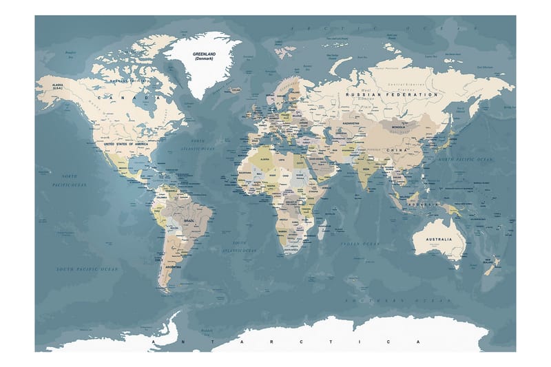 Fototapet Vintage World Map 200x140, Artgeist sp. z o. o.