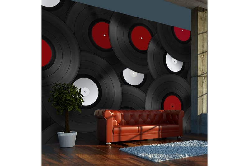 FOTOTAPET Vinyler Retro 250x193, Artgeist sp. z o. o.