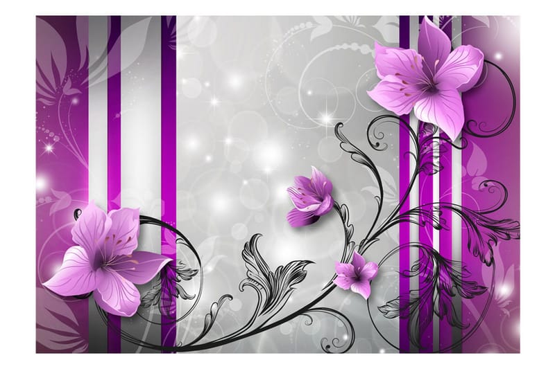 Fototapet Violet Buds 200x140 - Artgeist sp. z o. o. - Inredning & dekor - Väggdekor - Tapeter & tapettillbehör - Fototapeter