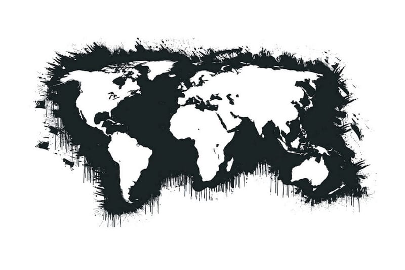 FOTOTAPET Vita Kontinenter Svart Hav 400x309, Artgeist sp. z o. o.