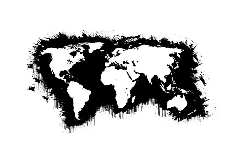 Fototapet Vita Kontinenter Svart Hav 450x270 - Artgeist sp. z o. o. - Inredning & dekor - Väggdekor - Tapeter & tapettillbehör - Fototapeter