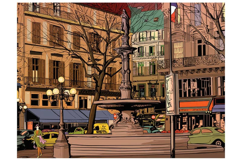 FOTOTAPET Walk Through The French Square 250x193 - Artgeist sp. z o. o. - Inredning & dekor - Väggdekor - Tapeter & tapettillbehör - Fototapeter