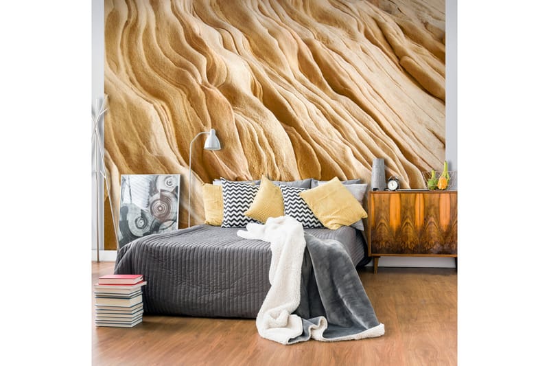 FOTOTAPET Wavy Sandstone Forms 350x270 - Artgeist sp. z o. o. - Inredning & dekor - Väggdekor - Tapeter & tapettillbehör - Fototapeter