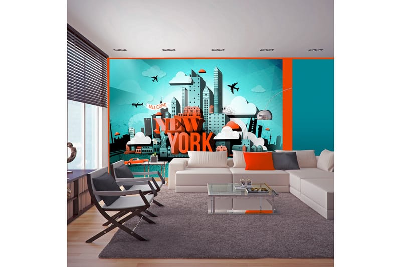 FOTOTAPET Welcome New York 300x210 - Artgeist sp. z o. o. - Inredning & dekor - Väggdekor - Tapeter & tapettillbehör - Fototapeter