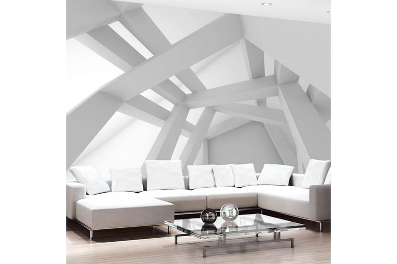 Fototapet White Construction 200x140 - Artgeist sp. z o. o. - Inredning & dekor - Väggdekor - Tapeter & tapettillbehör - Fototapeter