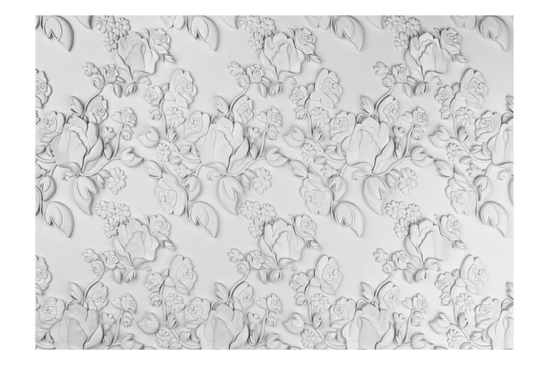 FOTOTAPET White Ornament Roses 300x210 - Artgeist sp. z o. o. - Inredning & dekor - Väggdekor - Tapeter & tapettillbehör - Fototapeter